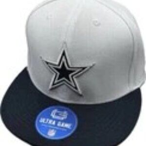 Dallas Cowboys Flatbill Diamond Ultra Game White/Navy Snapback Hat OSFA New